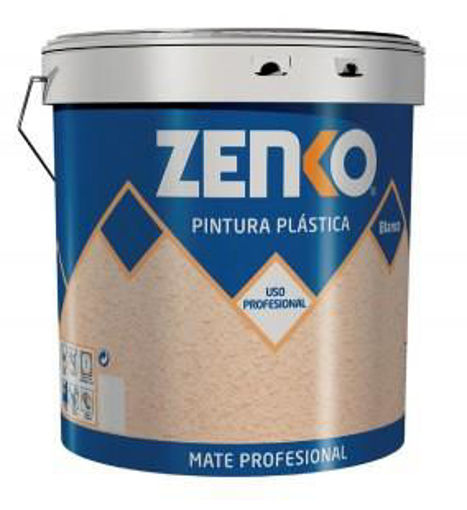 Imagen de PINTURA PLASTICA ZENKO MATE PROFESIONAL BLANCO